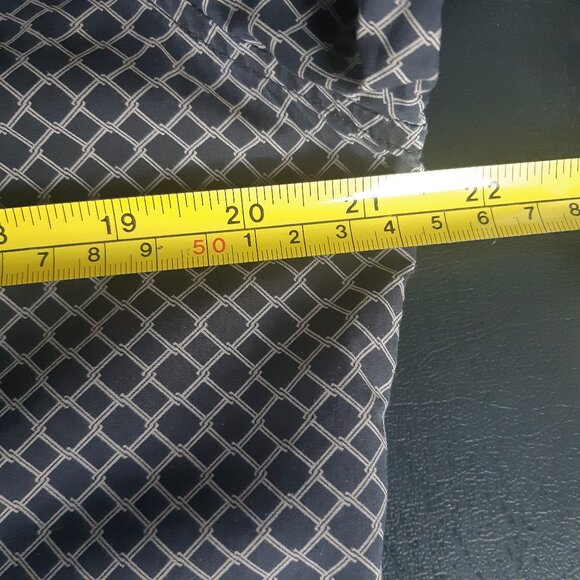 ⚡️BUY 3 for $55⚡️ SZ M Slim Fit Black Print 100% Men's Cotton Shirt - Picture 10 of 15